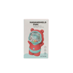 2-in-1 Bear shaped Handheld & Desktop Mini Fan retail packaging - compact lightweight portable fan with versatile handheld and desktop modes for travel and office use