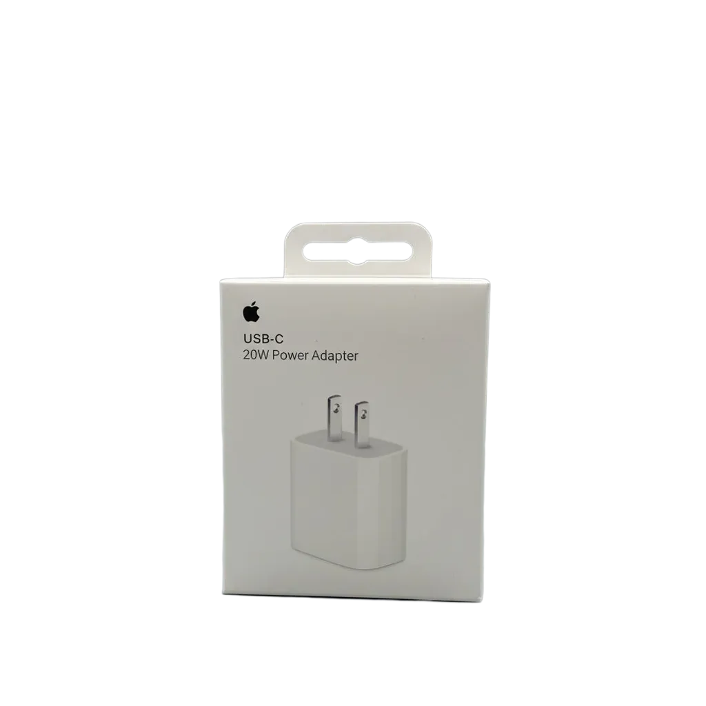 Apple 20W USB-C PD Fast Charging Adapter retail packaging - certified fast charging adapter with intelligent safety features and rapid charge speed for Apple devices