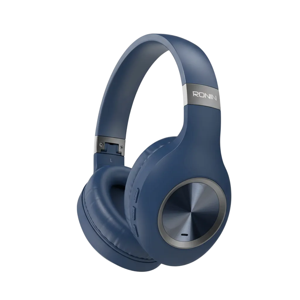 Ronin R-1500 Deep Bass Over-Ear Headphones - premium wireless Bluetooth headphones with soft comfortable earcups for marathon listening sessions