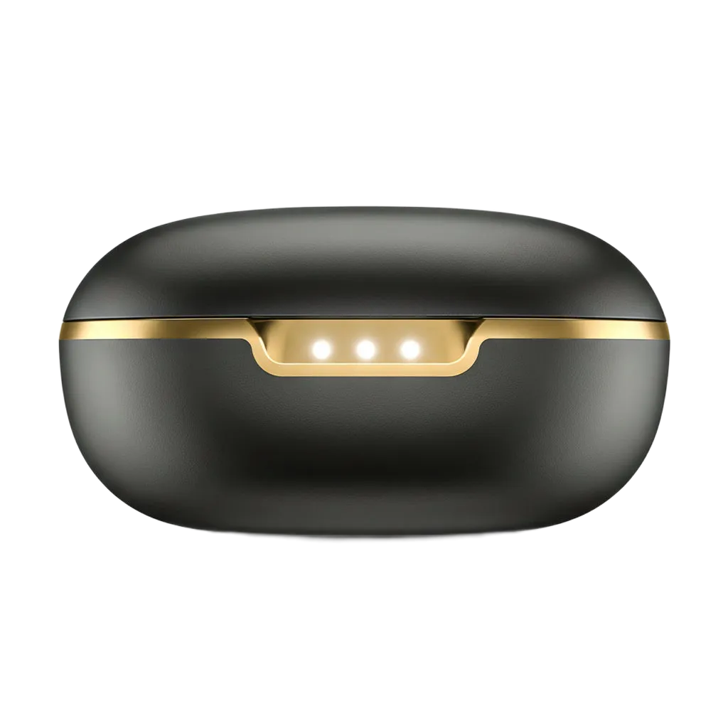 Ronin R-7065 Eclipse Black charging case - compact portable case for all-day wireless audio performance and extended battery life