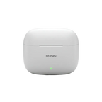 Ronin R-740 Vivid White TWS Earbuds with charging case - 20 hours battery life, customizable touch controls, and Superior Voice Precision for crystal-clear calls