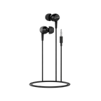 Ronin R-9 Wired Handsfree Earphones Black - durable 3.5mm jack earbuds with ergonomic design, hands-free calling, crystal-clear audio, and multiple ear tip sizes for all-day comfort