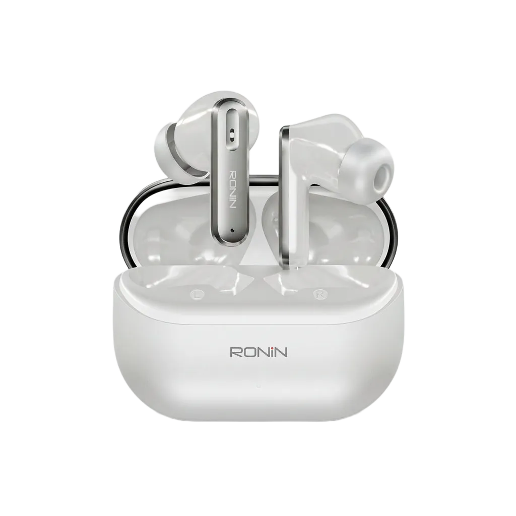 Ronin Vesper R-7075 TWS Earbuds - ultra-low 50ms latency for competitive gaming with adaptive noise control and seamless multi-device switching