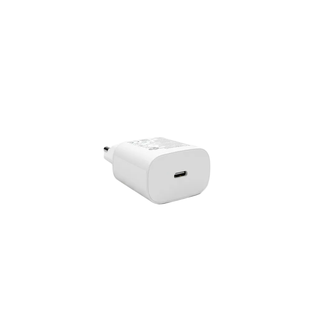 Samsung 25W Super Fast Charger in White - compact portable USB Type-C adapter with Power Delivery 3.0 technology for quick power boost