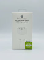 Apple 20W USB-C Power Adapter combo retail box, front view