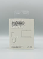 Apple USB-C to Lightning Cable retail box back view