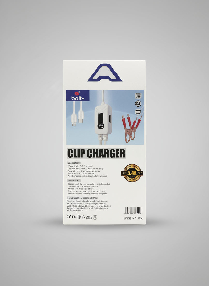 Bolt Plus B409 3-in-1 battery charger and cable tester box back view