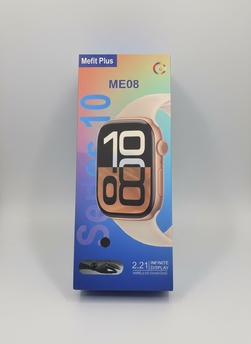 Packaged product with visible branding on a reflective surface