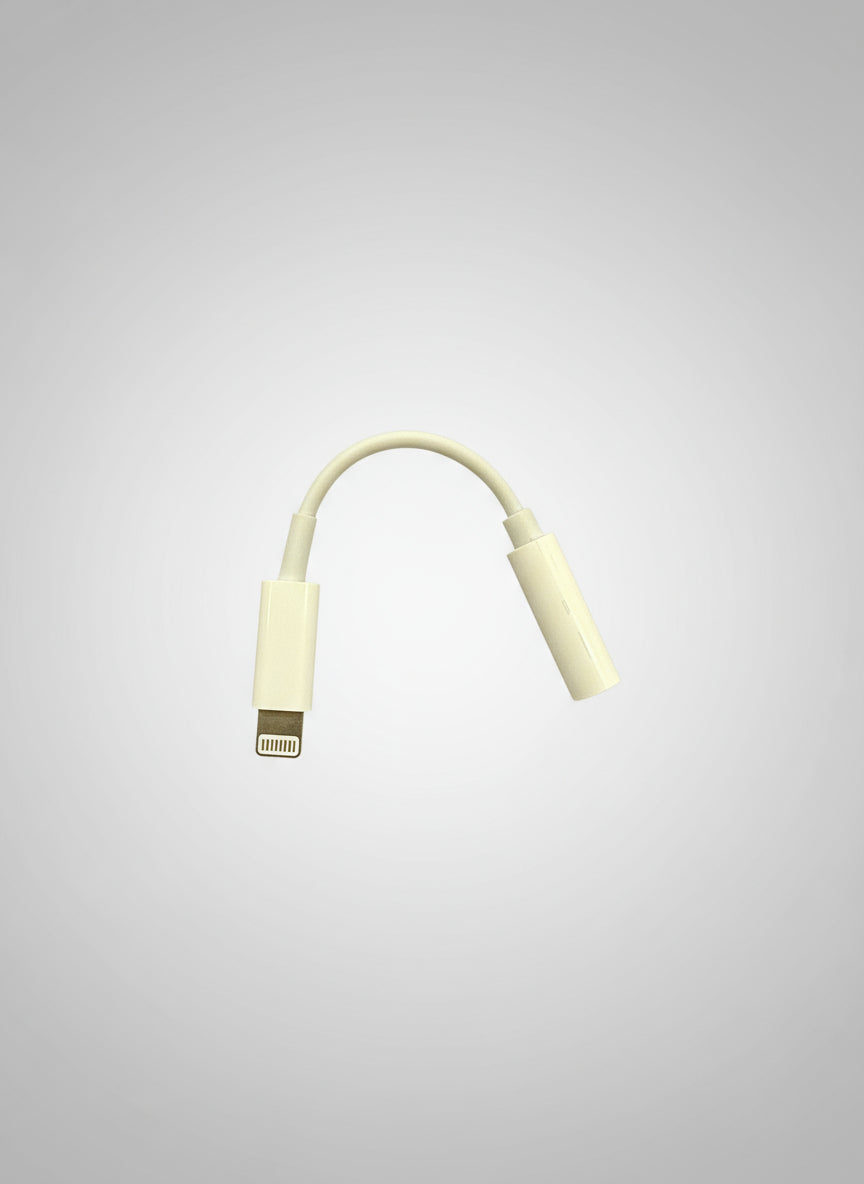 Pop-up Lightning headphone adapter for iPhone XS to 13 front view