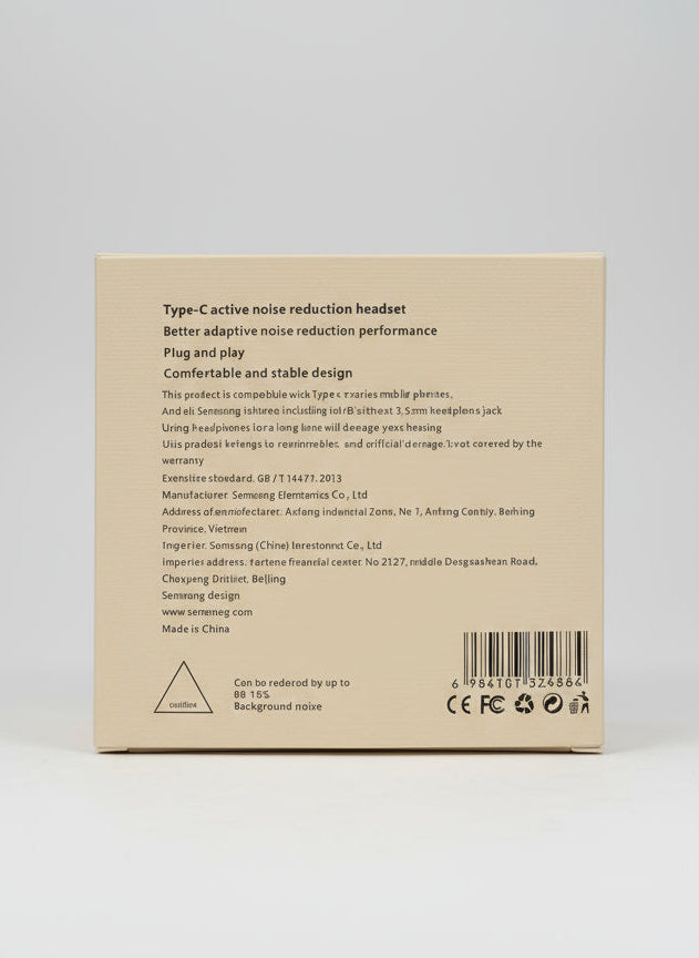 Samsung AKG Type-C earphones - retail box back view