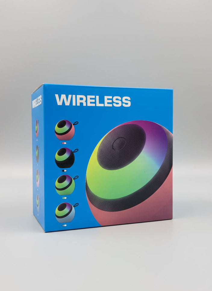 ound Spec Disco Series wireless speaker with Hi-Fi X-Bass - portable box back view