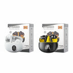 Two boxes of wireless earbuds with 'STEREO' and 'TWS' branding on a white background.